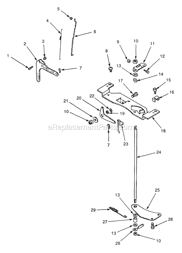 20hp Engine Controls Diagram and Parts List for Z54 53AC385K100 Cub Cadet Lawn Mower